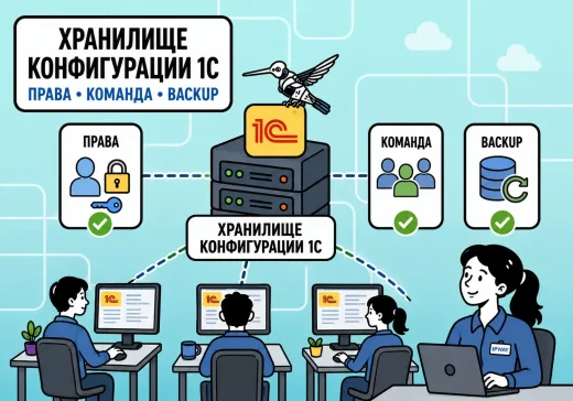 Хранилище конфигурации 1С для команды разработчиков: централизованный сервер, права пользователей, совместная работа и резервное копирование.