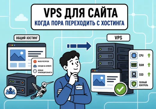 VPS для сайта: когда нужен и как перейти с хостинга